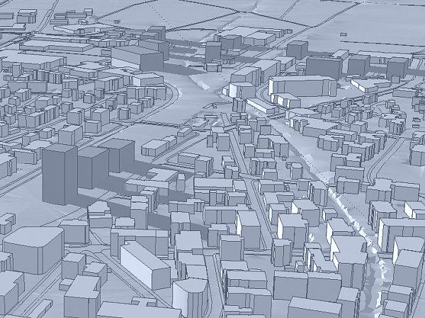 3D-Visualisierung für Studie Höhere Häuser und Hochhäuser