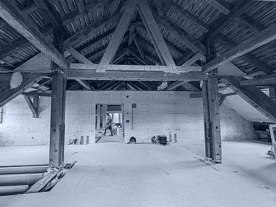 Dachstuhl Rohbauzustand vor Umbau