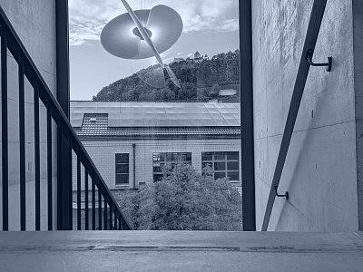 Aussicht Sichtbetontreppenhaus