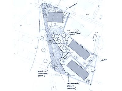 Entwurfsskizze Freiraum